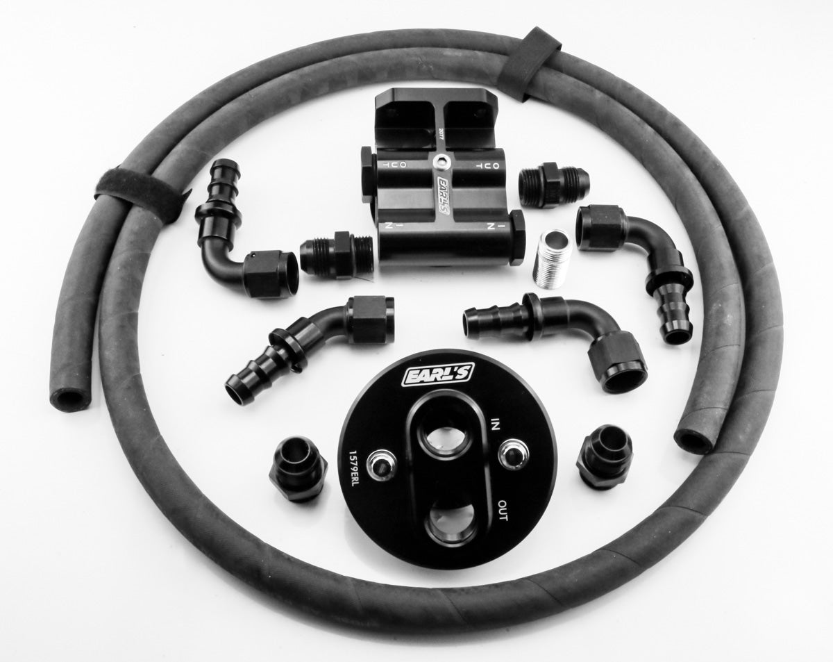 Earl's Complete Oil Filter Relocation Kit 19682000 GMC Engines AppliedSpeed