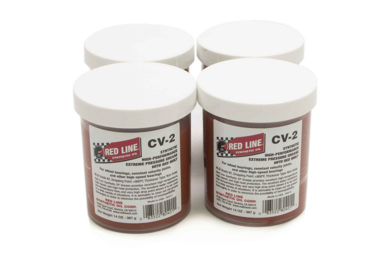 Redline CV-2 Synthetic Grease Case/4-14oz Jars
