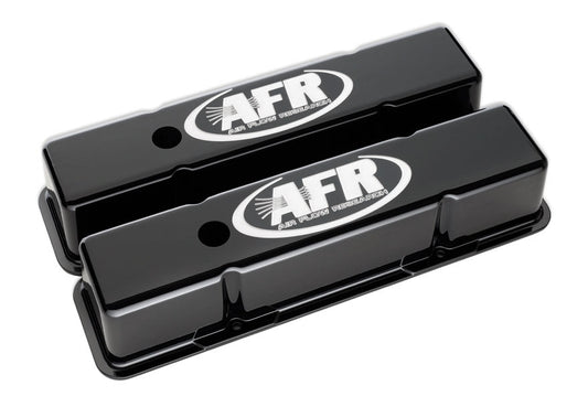 AFR SBC Tall Alum Valve Cvr Black w/AFR Logo