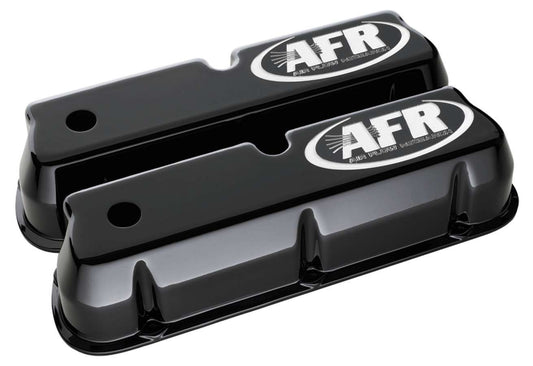 AFR SBF Tall Alum Valve Cvr Black w/AFR Logo