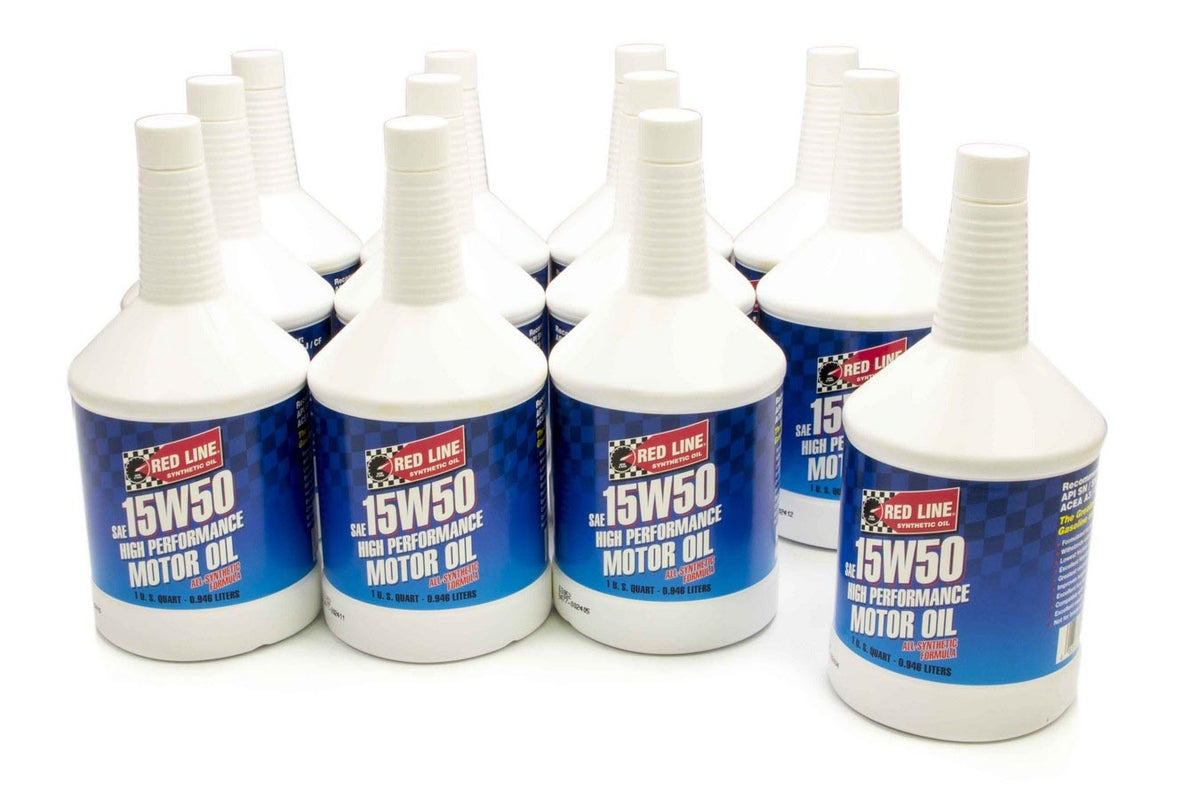 Redline 15w50 Motor Oil Case 12 x 1qt