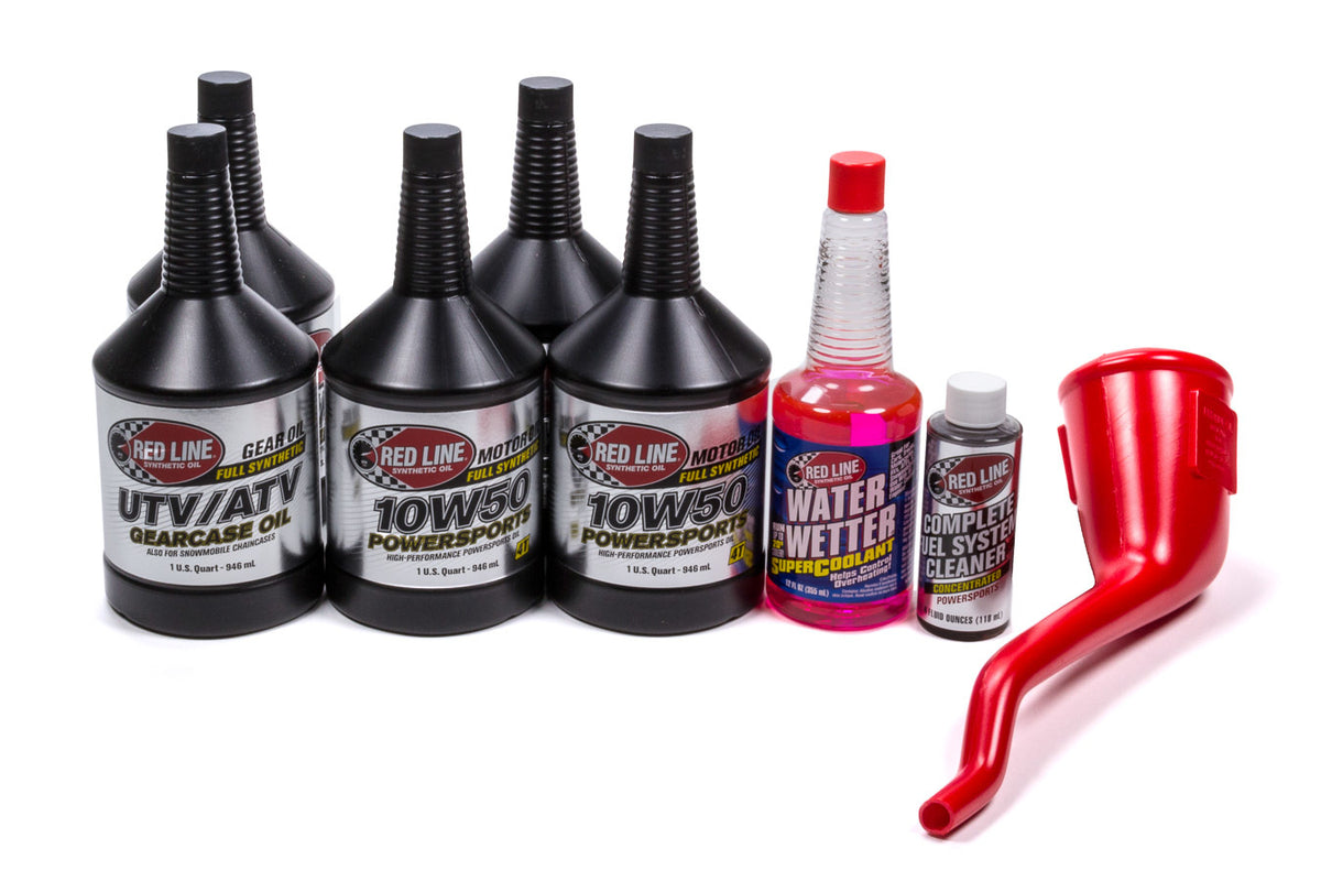 Redline UTV/ATV Powerpack (3) 10 w50 Oil (2) Gearcase Oil