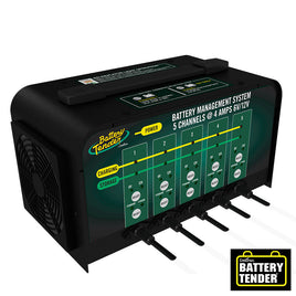 Battery Charger | Battery Tender | 021-0133-DL-WH | 5-Bank 6V/12V | 4 Amp Selectable Battery Charger
