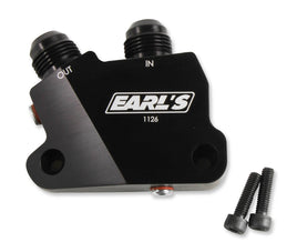 Side Mount Oil Cooler Adapter | Earl's | LT1126ERL | 2014-up GM LT Engines