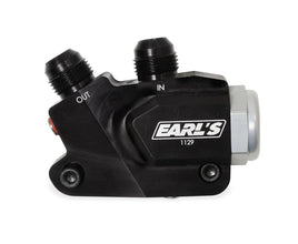 Side Mount Oil Cooler Adapter | Earl's | 11126ERL | 2014-up GM LT Engines | 180 Degree Thermostat